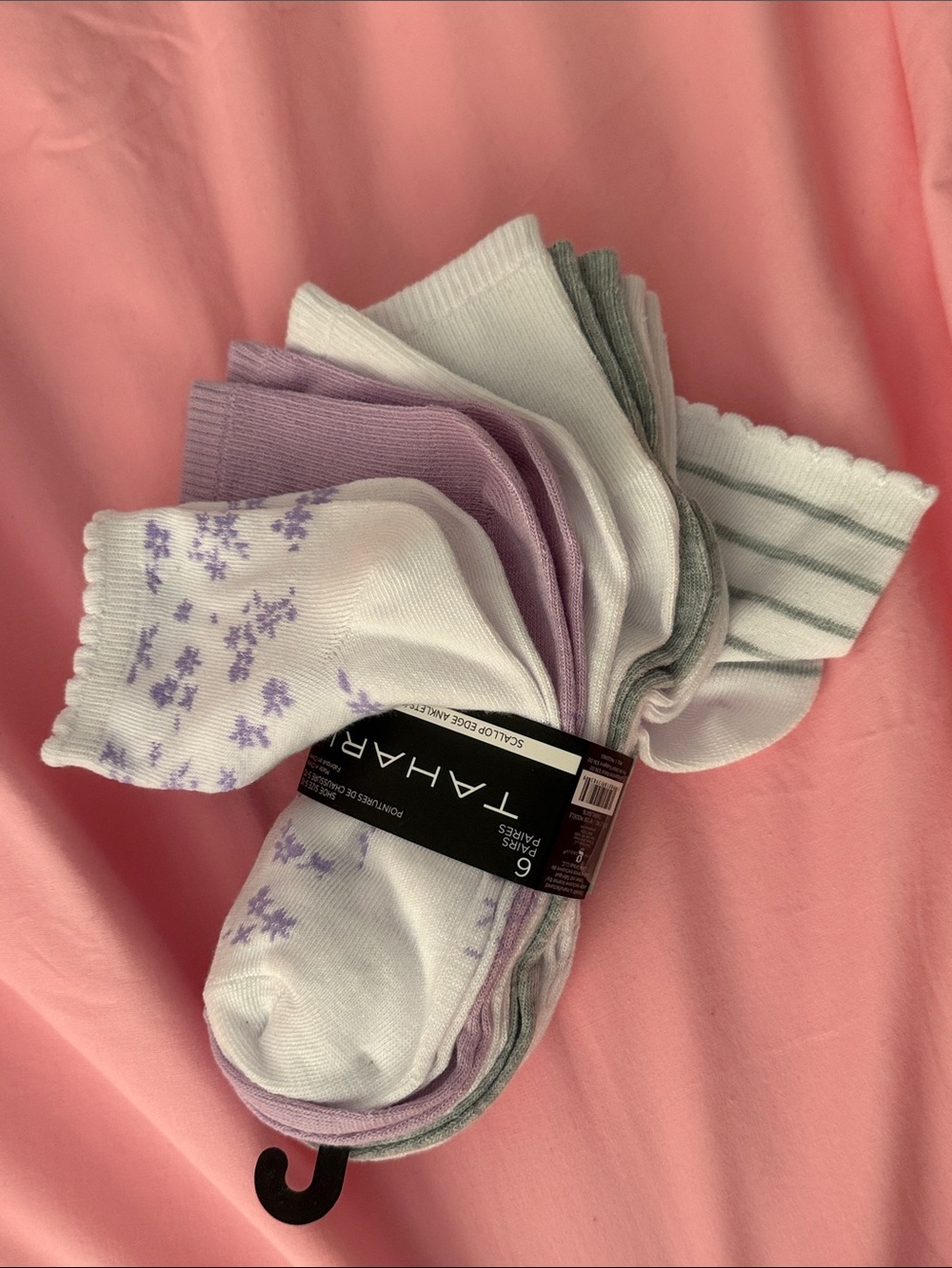 TAHARI ankle socks - scallop edge